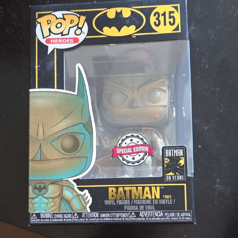 Funko Metallic Batman Pop! Figure in Teal and Gold